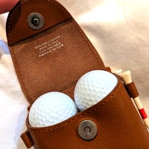 Leather Golf Ball Holder